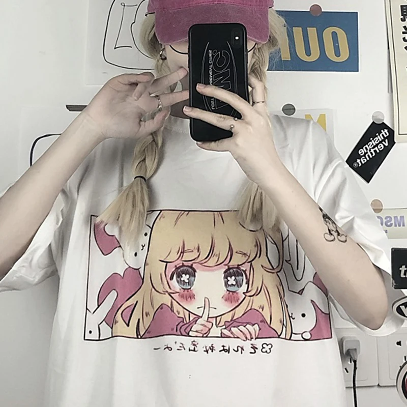 Japanese Anime Cute Sweet Girl Women's T-shirt Graphic Print Harajuku Kawaii Female Short Sleeve Streetwear Oversized Tops Tees
Japanese Anime Cute Sweet Girl Women's T-shirt Graphic Print Harajuku Kawaii Female Short Sleeve Streetwear Oversized Tops Tees