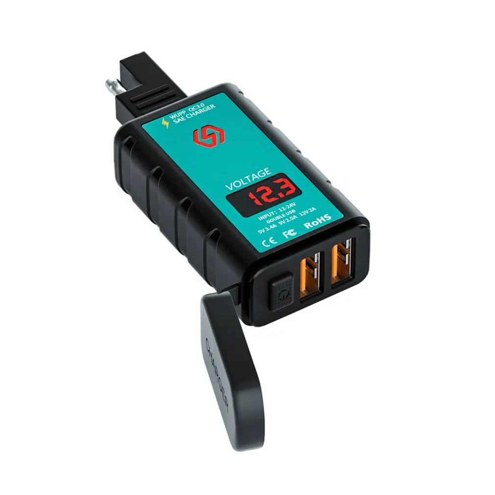 Motorcycle Charger SAE to USB Charger with Voltmeter On/Off Switch Support QC3.0 PPS DCP FCP SCP AFC MTK PE For iPhone Samsung
Motorcycle Charger SAE to USB Charger with Voltmeter On/Off Switch Support QC3.0 PPS DCP FCP SCP AFC MTK PE For iPhone Samsung