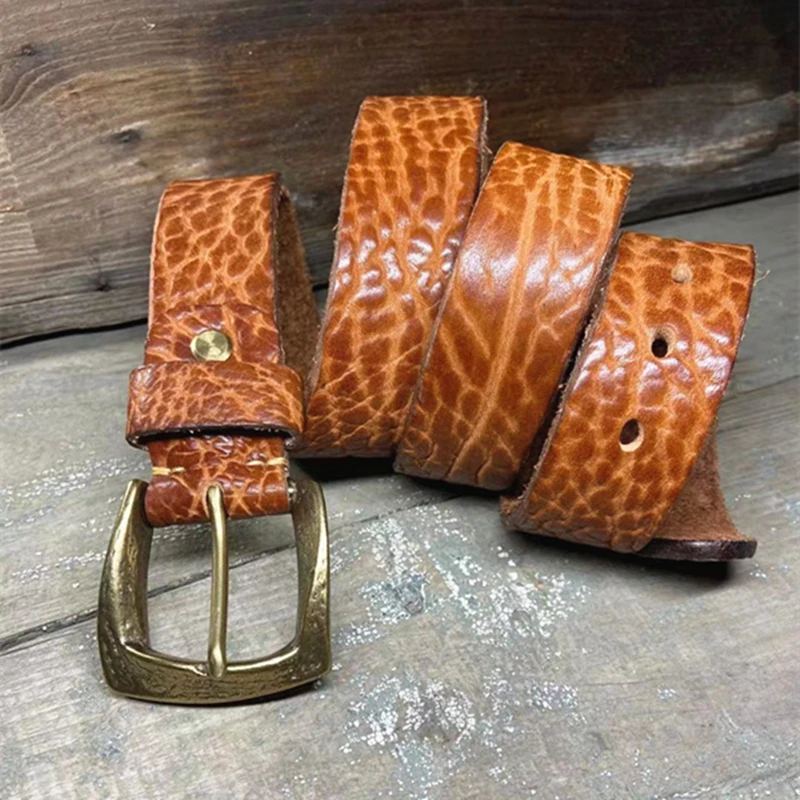 Men's Leather Belt Italian Top Full-grain Thick Leather Casual Jeans High-quality Ceinture Homme Brass Buckle Vintage Handmade
Men's Leather Belt Italian Top Full-grain Thick Leather Casual Jeans High-quality Ceinture Homme Brass Buckle Vintage Handmade