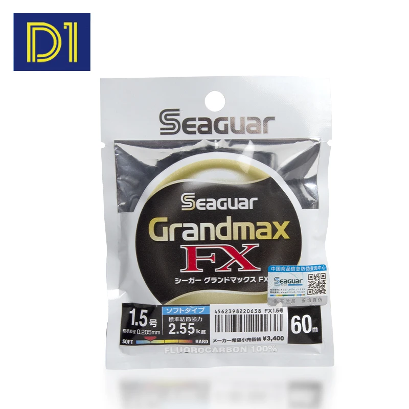 SEAGUAR GRAND MAX FX 60M 100% FLUOROCARBON Fishing Lines Japanese Monofilament carbon fiber fishing line Fishing Tackle
SEAGUAR GRAND MAX FX 60M 100% FLUOROCARBON Fishing Lines Japanese Monofilament carbon fiber fishing line Fishing Tackle