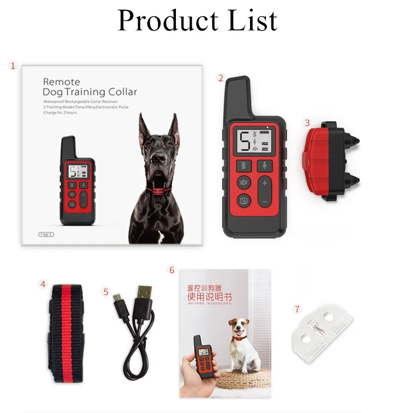 Dog Training Collar Pet Waterproof Rechargeable Shock sound Vibration Anti-Bark 500m Remote Control for multiple Size dog 40%off
Dog Training Collar Pet Waterproof Rechargeable Shock sound Vibration Anti-Bark 500m Remote Control for multiple Size dog 40%off
