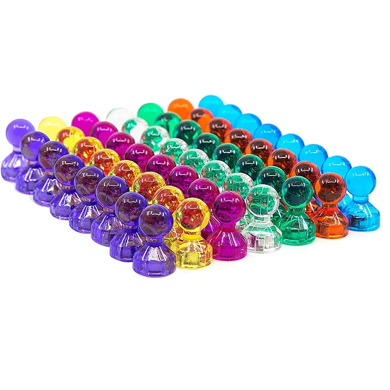 

56 цветных ярких магнитов, 7 различных цветов, сильные магнитные булавки, идеально подходят для использования в качестве магнитов на холодил...