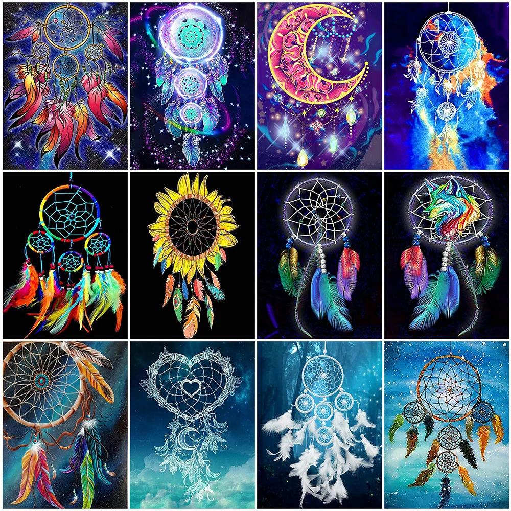 Full Drill Square Round Diamond Painting Embroidery Dream Feather Cross Stitch Dreamcatcher Landscape Diy Mosaic Craft Kits
Full Drill Square Round Diamond Painting Embroidery Dream Feather Cross Stitch Dreamcatcher Landscape Diy Mosaic Craft Kits