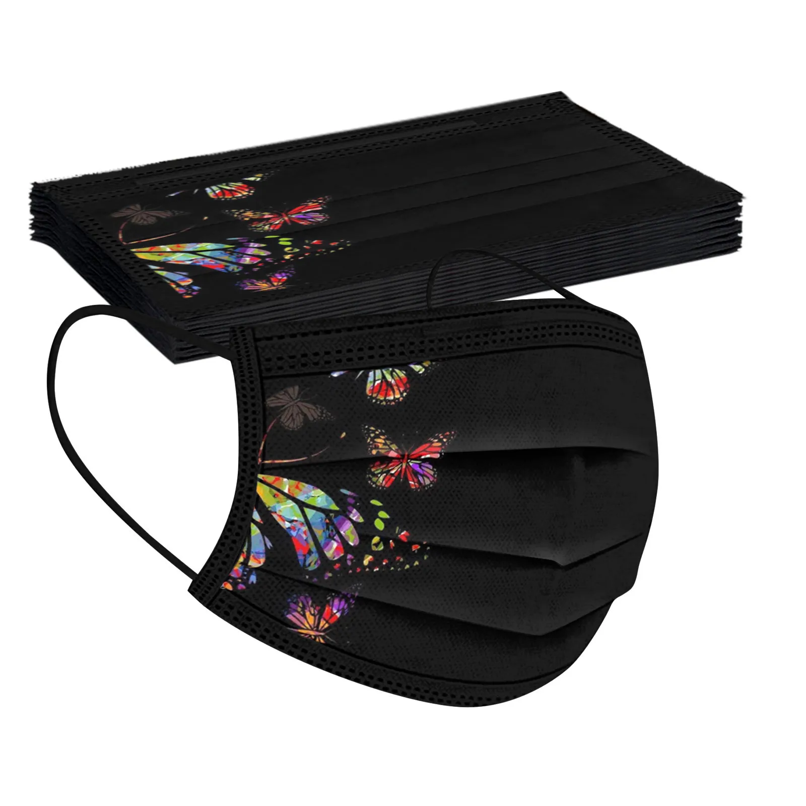 10/20/50/100pcs Adult Disposable Face Mask Butterfly Print Women Man Face Mouth Mask Industrial 3Ply Ear Loop Black Facemask
10/20/50/100pcs Adult Disposable Face Mask Butterfly Print Women Man Face Mouth Mask Industrial 3Ply Ear Loop Black Facemask