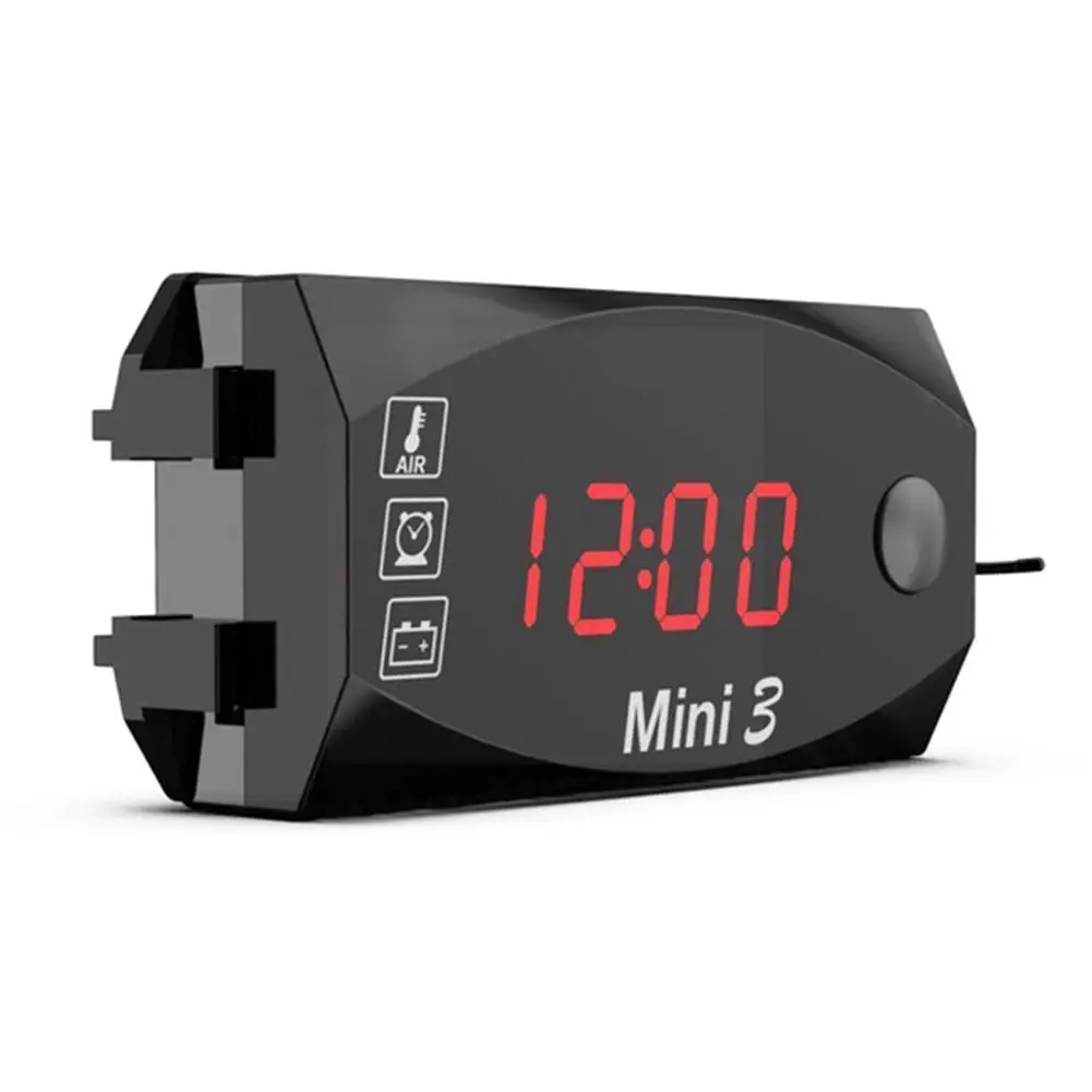 DC 6V-30V 3 In 1 Digital Time Clock + Thermometer +Voltage LED IP67 Tester Voltmeter Display Waterproof Boat Motorcycle For N8T9 
DC 6V-30V 3 In 1 Digital Time Clock + Thermometer +Voltage LED IP67 Tester Voltmeter Display Waterproof Boat Motorcycle For N8T9