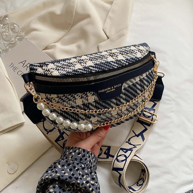 Fashion Woolen Cloth Small Plaid Crossbody Bags Women Shoulder Phone Purse and Handbags for Ladies Beading Handle Waist Packs
Fashion Woolen Cloth Small Plaid Crossbody Bags Women Shoulder Phone Purse and Handbags for Ladies Beading Handle Waist Packs