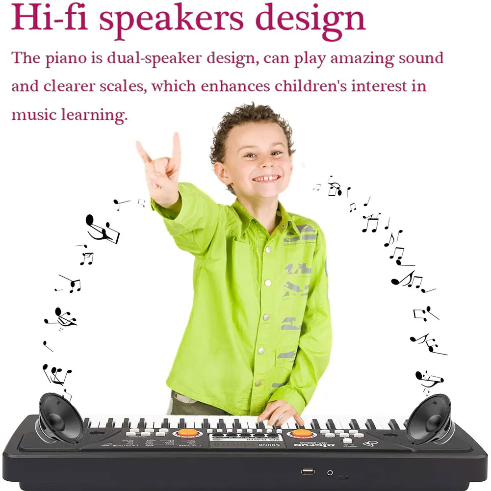 Portable Kids Piano Keyboard Electric 49 Keys With Microphone Educational Toy Electronic Organ Musical Gift For Children
Portable Kids Piano Keyboard Electric 49 Keys With Microphone Educational Toy Electronic Organ Musical Gift For Children