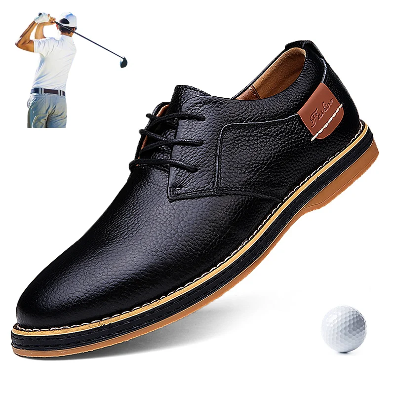 Large Size 38-48 Genuine Leather Golf Shoes Trendy Men's Outdoor Golfing Exercise Sneakers Leather Male Leisure Shoes 
Large Size 38-48 Genuine Leather Golf Shoes Trendy Men's Outdoor Golfing Exercise Sneakers Leather Male Leisure Shoes