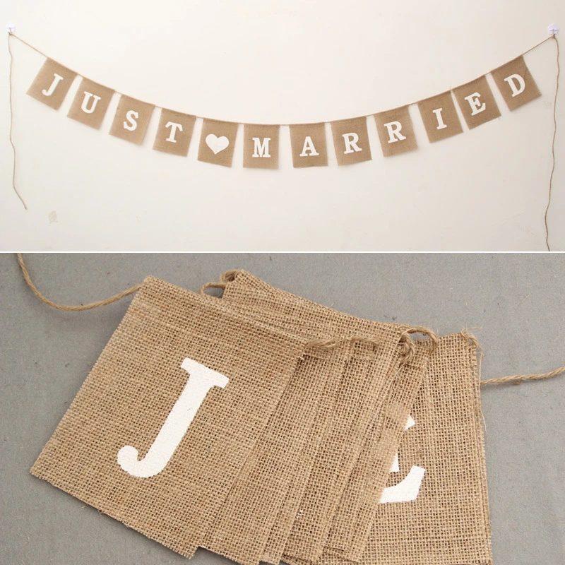 Jute Burlap Bunting Rustic Just Married Mr Mrs Wedding Banner Garland Party Flags Candy Bar Decoration Event Supplies IC893500
Jute Burlap Bunting Rustic Just Married Mr Mrs Wedding Banner Garland Party Flags Candy Bar Decoration Event Supplies IC893500
