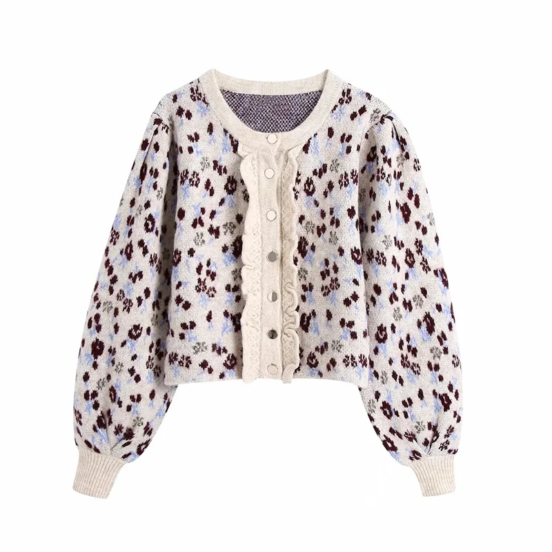 Autumn And Winter New 2020 Round Neck Lantern Sleeves Single-Breasted Chest Laminated Decorative Jacquard Knitted Jacket
Autumn And Winter New 2020 Round Neck Lantern Sleeves Single-Breasted Chest Laminated Decorative Jacquard Knitted Jacket