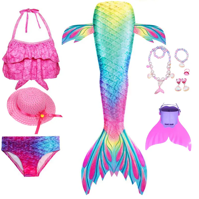 Children Cosplay Anime Costume Girls Mermaid Tails Swimming Dress With Bikini Set Kids Holiday Beach Dress Halloween Costumes
Children Cosplay Anime Costume Girls Mermaid Tails Swimming Dress With Bikini Set Kids Holiday Beach Dress Halloween Costumes