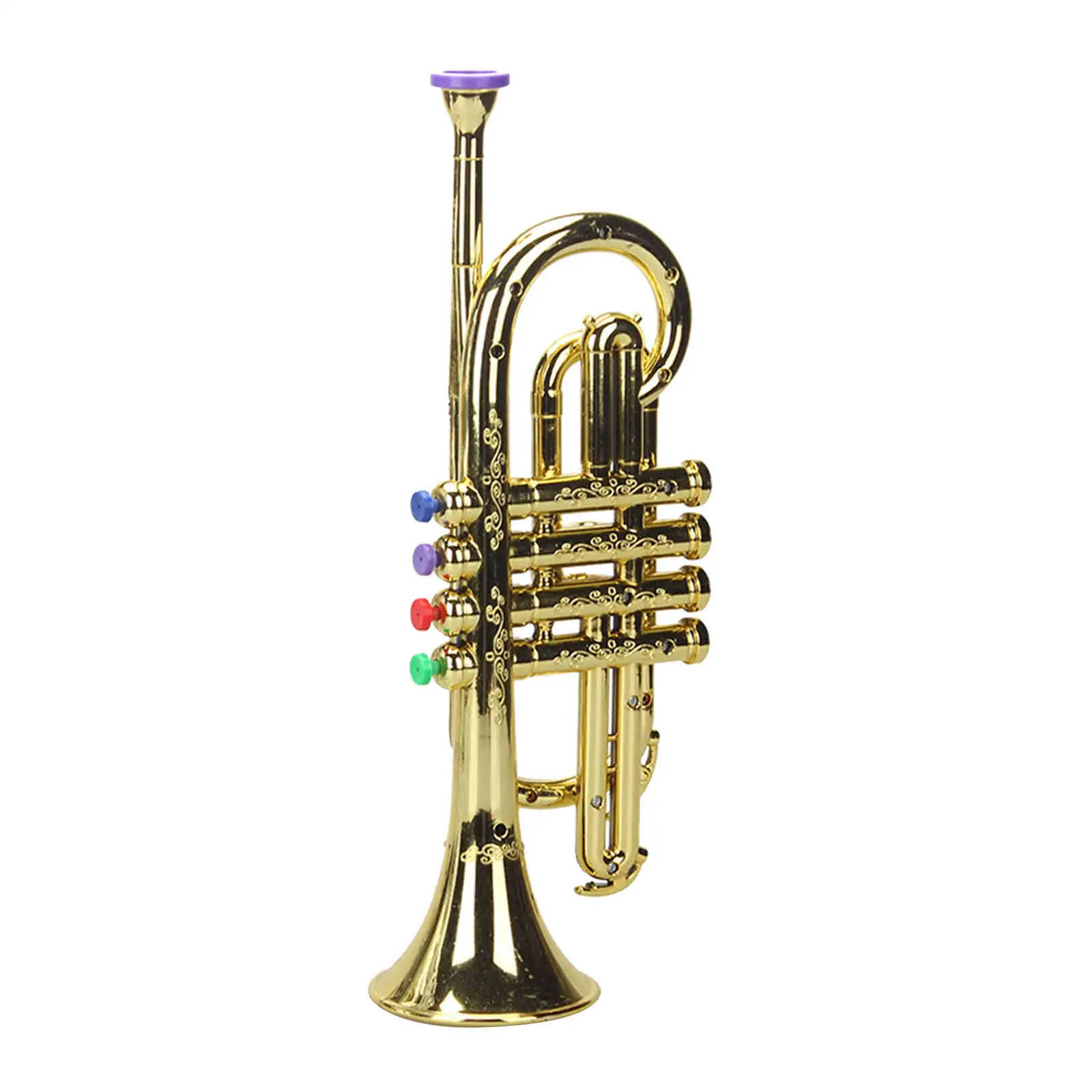 Musical Colored Keys Simulation Props Play ABS Metallic Toy Mini Trumpet Instrument for Party Ages 3 and up Boys Girls Kids
Musical Colored Keys Simulation Props Play ABS Metallic Toy Mini Trumpet Instrument for Party Ages 3 and up Boys Girls Kids