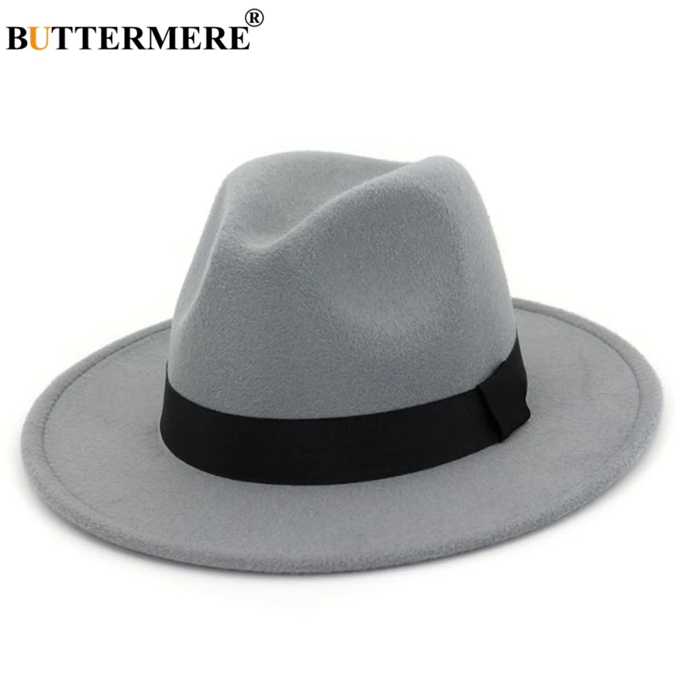 BUTTERMERE Fedora Hats Unisex Gentleman Ladies Wool Hat Gray Jazz Hat Top Women Wide Brim Female Autumn Winter Felt Hat
BUTTERMERE Fedora Hats Unisex Gentleman Ladies Wool Hat Gray Jazz Hat Top Women Wide Brim Female Autumn Winter Felt Hat