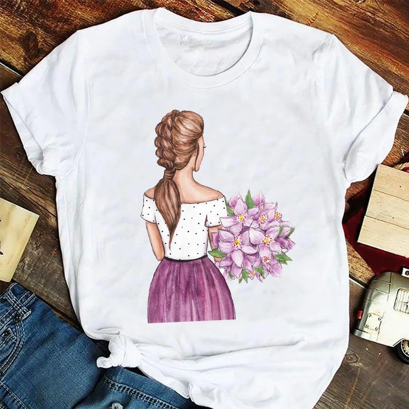Summer Fashion beautiful Cute Floral Flower Girl Cute 90s Cartoon Sweet Women Tshirts Clothes Graphic Top Lady Print Female Tee
Summer Fashion beautiful Cute Floral Flower Girl Cute 90s Cartoon Sweet Women Tshirts Clothes Graphic Top Lady Print Female Tee