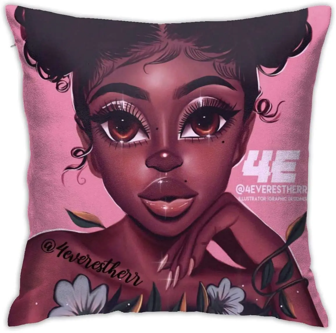 Velvet Black Girl Pillow Cover African American Girl Wearing Yellow Jacket Black Art Deco 18x18 Inch Cushion Cover With Zipper
Velvet Black Girl Pillow Cover African American Girl Wearing Yellow Jacket Black Art Deco 18x18 Inch Cushion Cover With Zipper