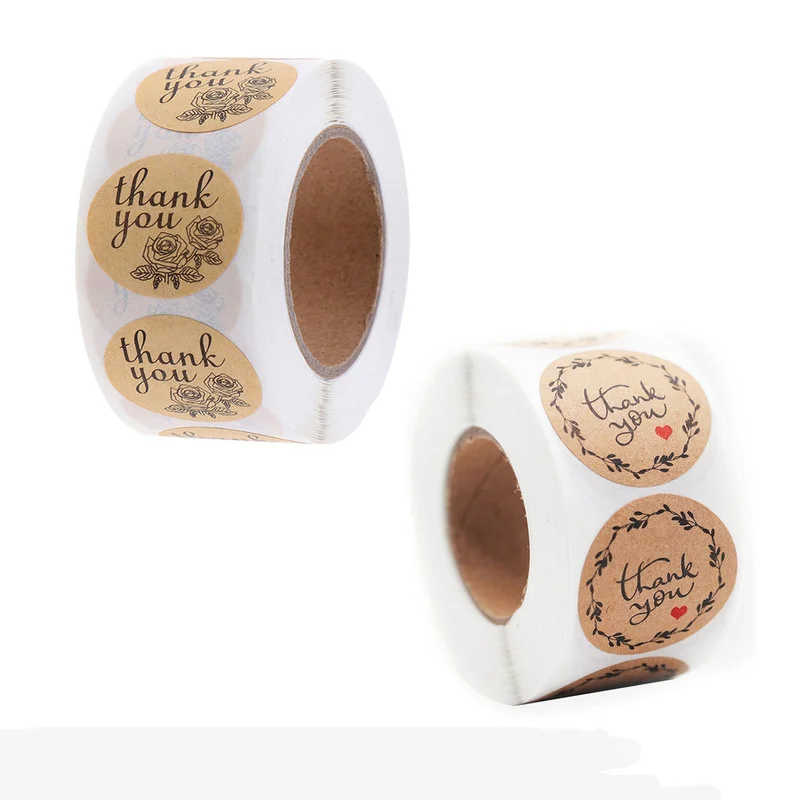 500PCS2.5CM roll kraft paper thank you holiday decoration baking label gift sticker
500PCS2.5CM roll kraft paper thank you holiday decoration baking label gift sticker