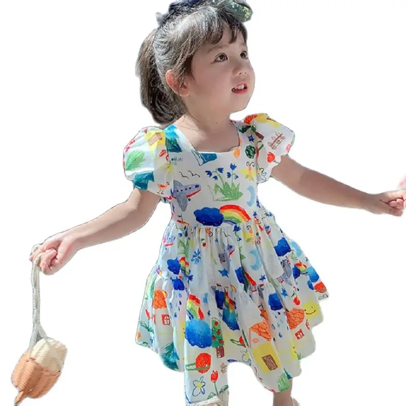 2021 Girls Foreign Style Princess Skirt Color Puff Sleeve Dress Princess Dress Summer New Style Baby Girl Children's Clothing
2021 Girls Foreign Style Princess Skirt Color Puff Sleeve Dress Princess Dress Summer New Style Baby Girl Children's Clothing