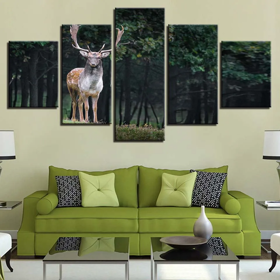 Artwork Canvas Painting Home Decor HD Prints 5 Pieces Bedside Background Tree Wall Art Animal Deer Modular Forest Picture Poster
Artwork Canvas Painting Home Decor HD Prints 5 Pieces Bedside Background Tree Wall Art Animal Deer Modular Forest Picture Poster