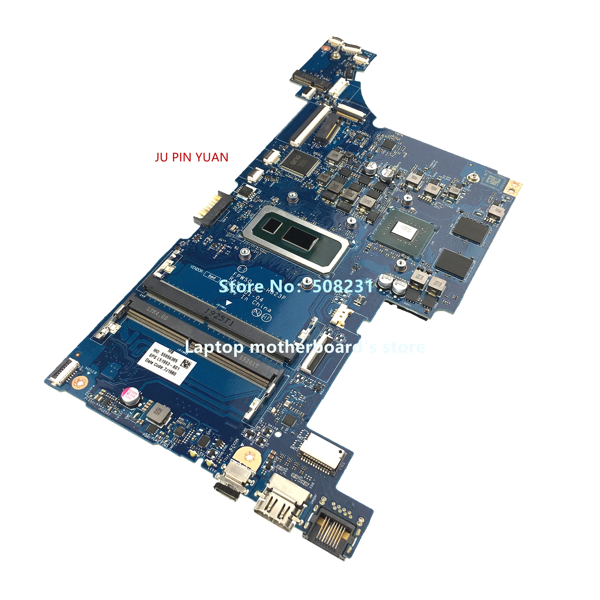 For HP 15-DW 15S-DU 15S-DR Laptop Motherboard LA-H323P L51993-601 L51993-001 With SRFFW I7-8565U MX130 2GB GPU Fully Tested
For HP 15-DW 15S-DU 15S-DR Laptop Motherboard LA-H323P L51993-601 L51993-001 With SRFFW I7-8565U MX130 2GB GPU Fully Tested