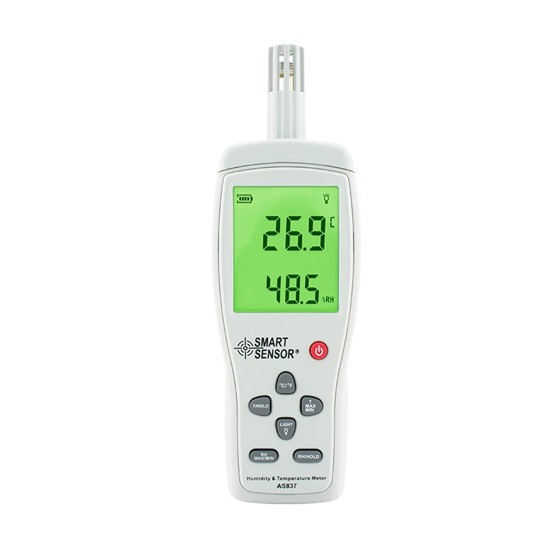 New Original Smart Sensor AS837 Humidity Temperature Meter Digital Hygrometer Humidity Gauge Humidity Sensor -10~50C 5%~98%
New Original Smart Sensor AS837 Humidity Temperature Meter Digital Hygrometer Humidity Gauge Humidity Sensor -10~50C 5%~98%