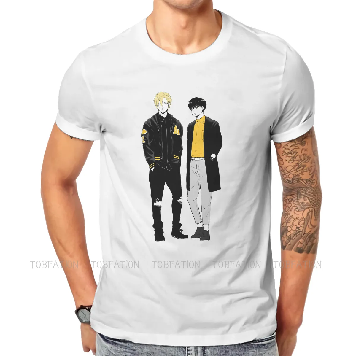 Banana Fish TShirt for Men Banana Fish - Ash and Eiji C Basic Casual Sweatshirts T Shirt Novelty New Design Fluffy
Banana Fish TShirt for Men Banana Fish - Ash and Eiji C Basic Casual Sweatshirts T Shirt Novelty New Design Fluffy