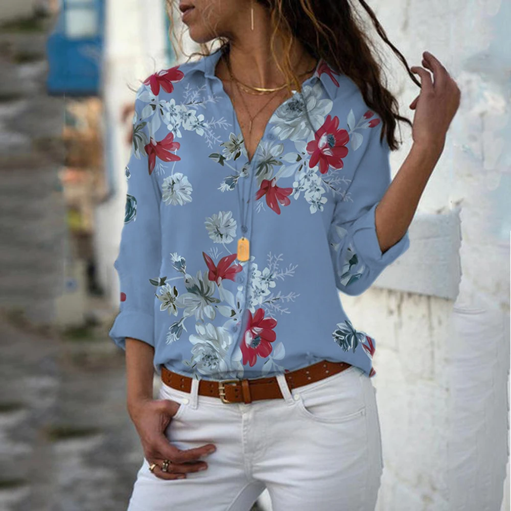 Zipper V-Neck Shirt Plus Size Tops Work Women Blouses Cotton New Fashion Fit Vintage Floral Print Shirts Dot Mujer Blusas S-5XL
Zipper V-Neck Shirt Plus Size Tops Work Women Blouses Cotton New Fashion Fit Vintage Floral Print Shirts Dot Mujer Blusas S-5XL