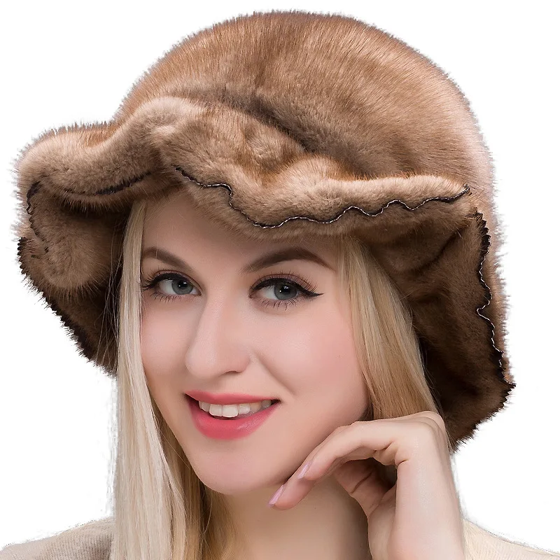 Luxurious New Mink Fur Hat Women Whole Mink Ear Protection Cap Adjustable Coffee Winter Windproof Warm Keeping Female Fedoras
Luxurious New Mink Fur Hat Women Whole Mink Ear Protection Cap Adjustable Coffee Winter Windproof Warm Keeping Female Fedoras