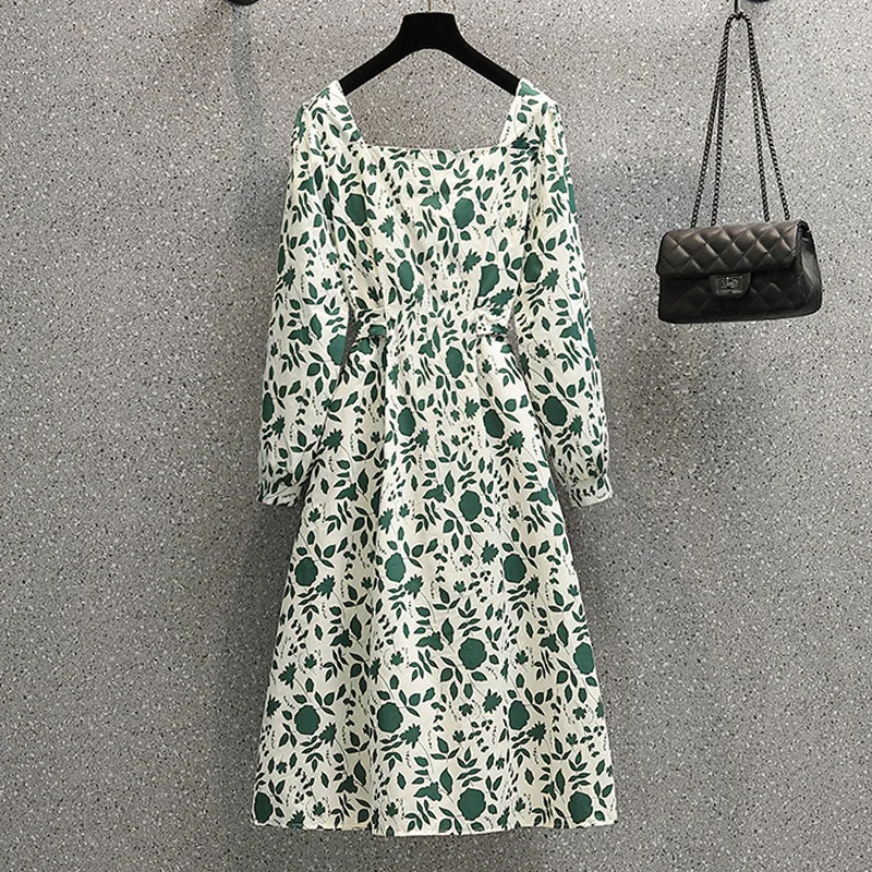 Women Spring Plus Size Midi Dress Elegant Floral Print Dress Chic Square Collar Long Sleeve A-Line Slim Casual Boho Party Vestid
Women Spring Plus Size Midi Dress Elegant Floral Print Dress Chic Square Collar Long Sleeve A-Line Slim Casual Boho Party Vestid