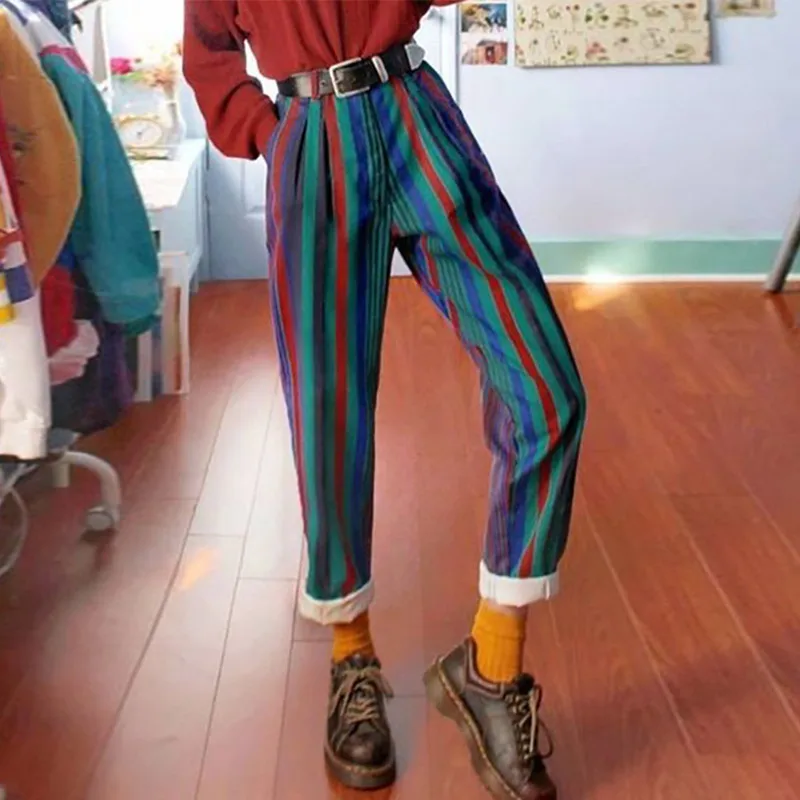 Women Vintage Striped Shorts Pant Lady High Waist Crimping Slim Short Pant Girl Streetwear Female Stripe Students' Fashion Short
Women Vintage Striped Shorts Pant Lady High Waist Crimping Slim Short Pant Girl Streetwear Female Stripe Students' Fashion Short