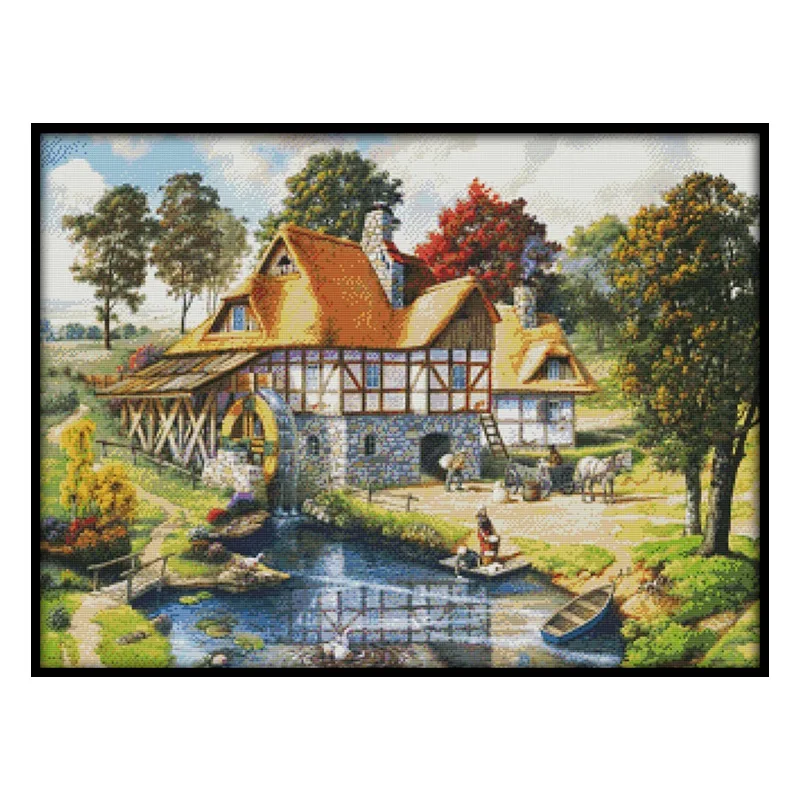 Mill Counted Cross Stitch Patterns Kits Printed Fabric 14CT 66x52CM Landscape Needlework Sets DIY Embroidery Home Decor Painting
Mill Counted Cross Stitch Patterns Kits Printed Fabric 14CT 66x52CM Landscape Needlework Sets DIY Embroidery Home Decor Painting