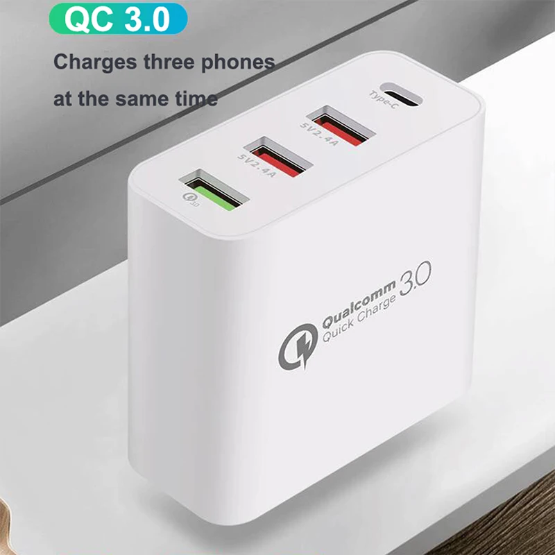 48W 4 ports Quick Charger Type C USB PD Charger,For iPhone 11 Pro Max XS MacBook Phone Type-C To USB-C EU US Plug Adapter Wall
48W 4 ports Quick Charger Type C USB PD Charger,For iPhone 11 Pro Max XS MacBook Phone Type-C To USB-C EU US Plug Adapter Wall