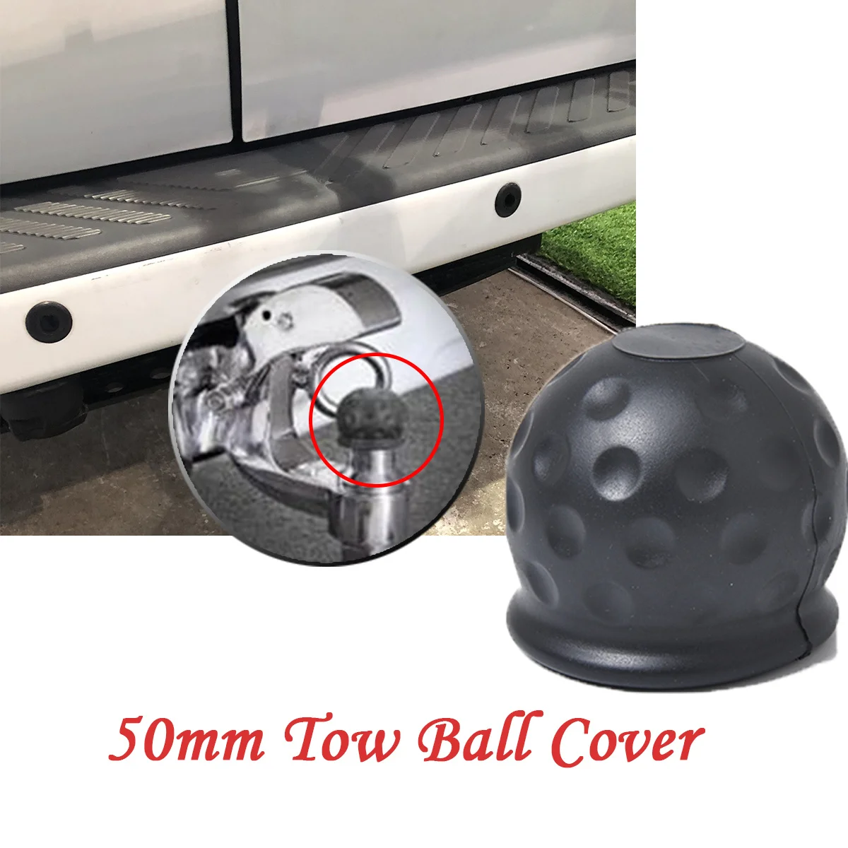 50mm Rubber Car Vehicle Truck Tow Ball Cover Cap Towing Hitch Trailer Towball Protect car parts accessories
50mm Rubber Car Vehicle Truck Tow Ball Cover Cap Towing Hitch Trailer Towball Protect car parts accessories