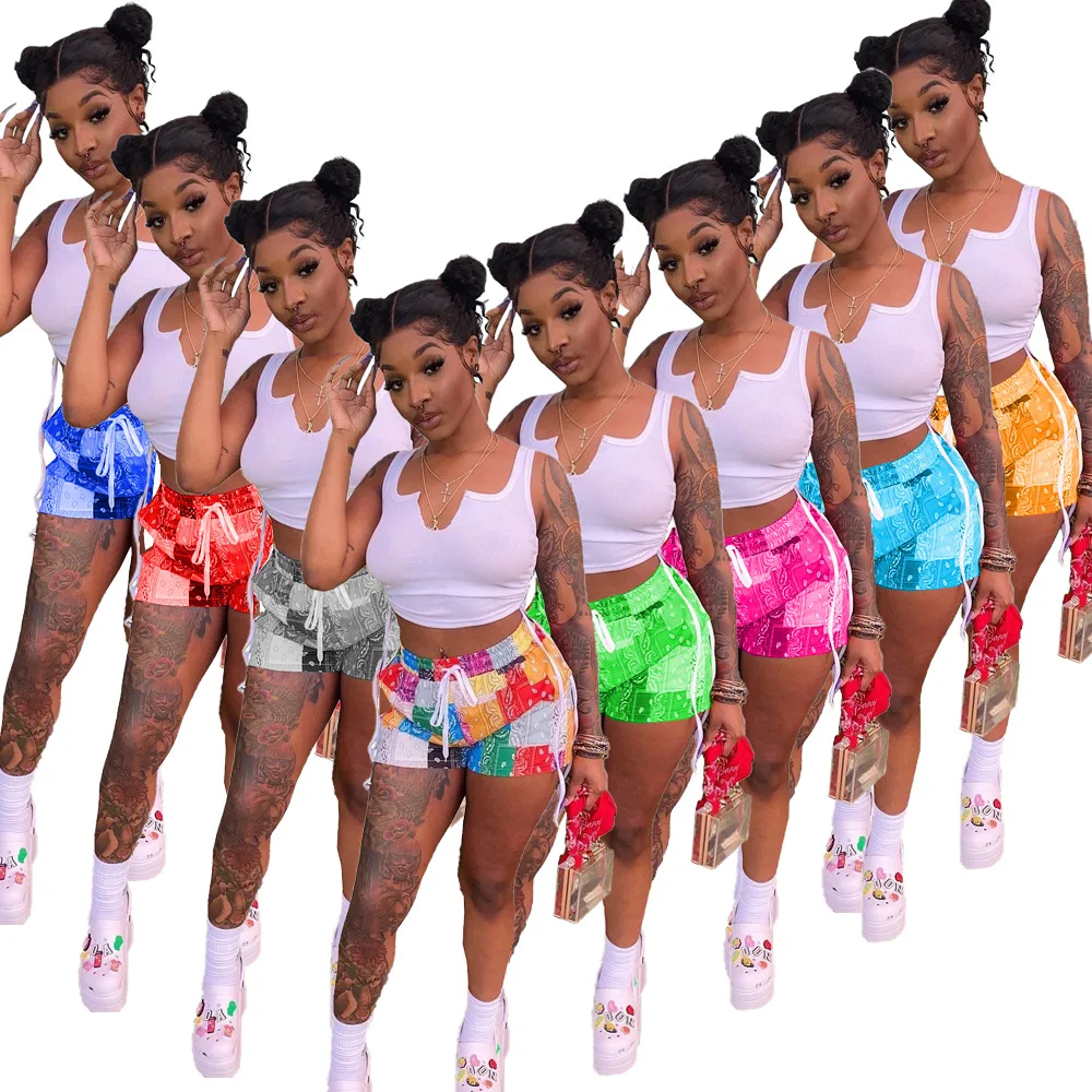 ICCLEK Casaul Women Short Pants Paisley Bandana Print Colorful Drawstring Has Stretch Summer Clothes For Women Outfit
ICCLEK Casaul Women Short Pants Paisley Bandana Print Colorful Drawstring Has Stretch Summer Clothes For Women Outfit