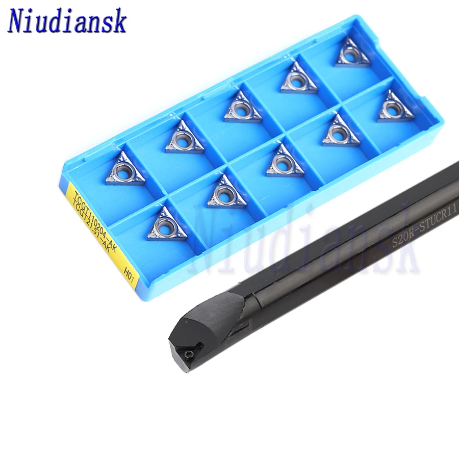 10pcs TCMT1102 Carbide Inserts S10K S12M S16Q-STUCR11 Inner Hole Tool Holder S20R-STUCR11 S25S-STUCR11 STUCL CNC Lathe Tools Set
10pcs TCMT1102 Carbide Inserts S10K S12M S16Q-STUCR11 Inner Hole Tool Holder S20R-STUCR11 S25S-STUCR11 STUCL CNC Lathe Tools Set