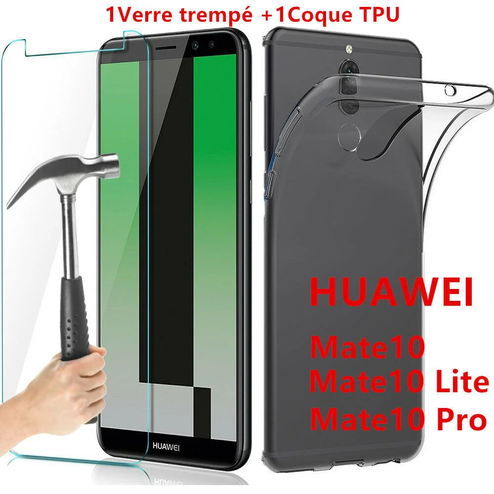 Housse Silicone Coque +Film Verre Tremp Protection pour For Huawei Mate 10/Lite/Pro
Housse Silicone Coque +Film Verre Tremp Protection pour For Huawei Mate 10/Lite/Pro
