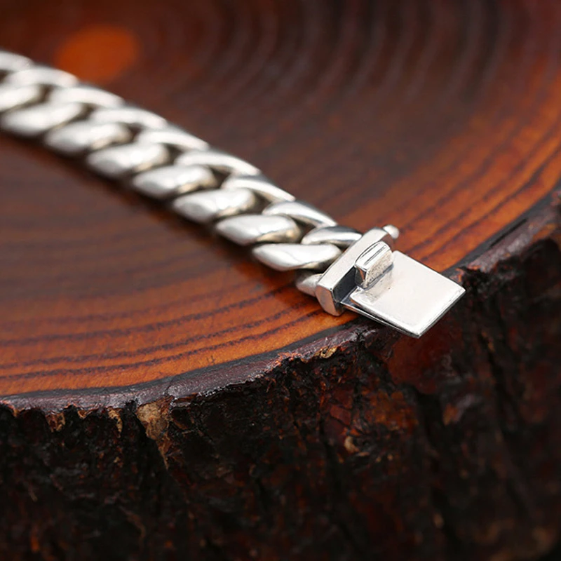 S925 sterling silver jewelry men's fashion personality leopard head bracelet