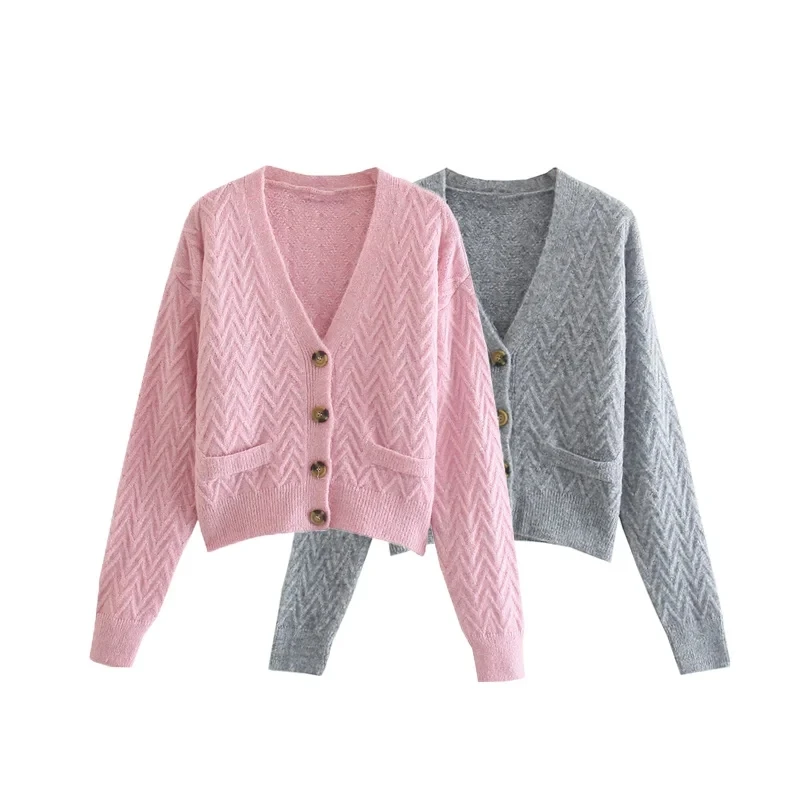 KRSB Autumn Women's Two-Color V-Neck Single-Breasted Long-Sleeved Herringbone Design Elastic Magic Clothes Cardigan Jacket Sweet
KRSB Autumn Women's Two-Color V-Neck Single-Breasted Long-Sleeved Herringbone Design Elastic Magic Clothes Cardigan Jacket Sweet