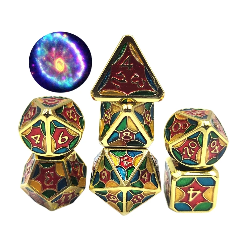 7 Pcs/Set Alloy Metal Polyhedral Dices D20 D12 D10 D8 D6 D4 for DND RPG MTG Tabl XXUF
7 Pcs/Set Alloy Metal Polyhedral Dices D20 D12 D10 D8 D6 D4 for DND RPG MTG Tabl XXUF