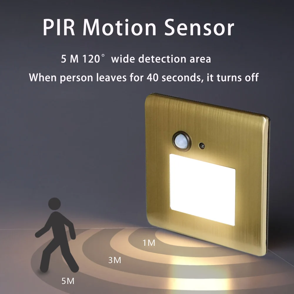 1.5W Smart LED Wall Light Motion Sensor Luxurious Embedded Stair Lamp Indoor Steps Ladder Stairway Corridor Kitchen Aluminum
1.5W Smart LED Wall Light Motion Sensor Luxurious Embedded Stair Lamp Indoor Steps Ladder Stairway Corridor Kitchen Aluminum