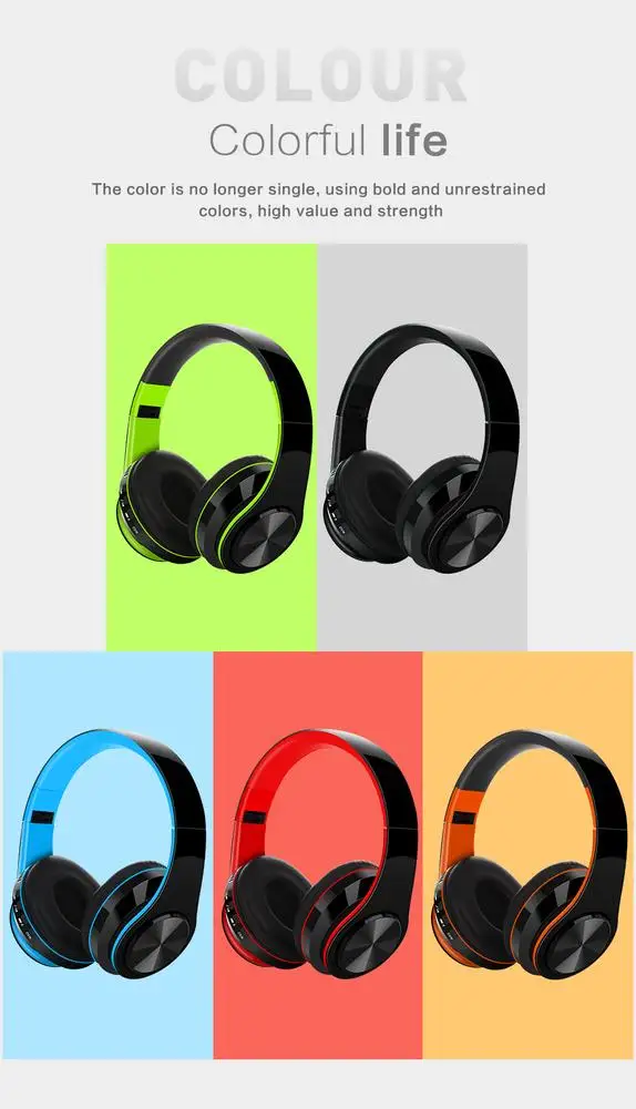 Bluetooth V5.0 Headset Sports Folding Support For Plug-in Card Head-mounted Wireless Headphone
Bluetooth V5.0 Headset Sports Folding Support For Plug-in Card Head-mounted Wireless Headphone