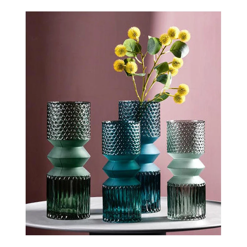 Embossed Glass Vase Home Living Room Dining Table Flower Arrangement Blue Flower Vases
Embossed Glass Vase Home Living Room Dining Table Flower Arrangement Blue Flower Vases
