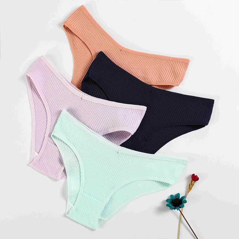 3Pcs Cotton Panties for Women Solid Color Striped Underwear Female Breathable Intimates Ladies Underpants
3Pcs Cotton Panties for Women Solid Color Striped Underwear Female Breathable Intimates Ladies Underpants