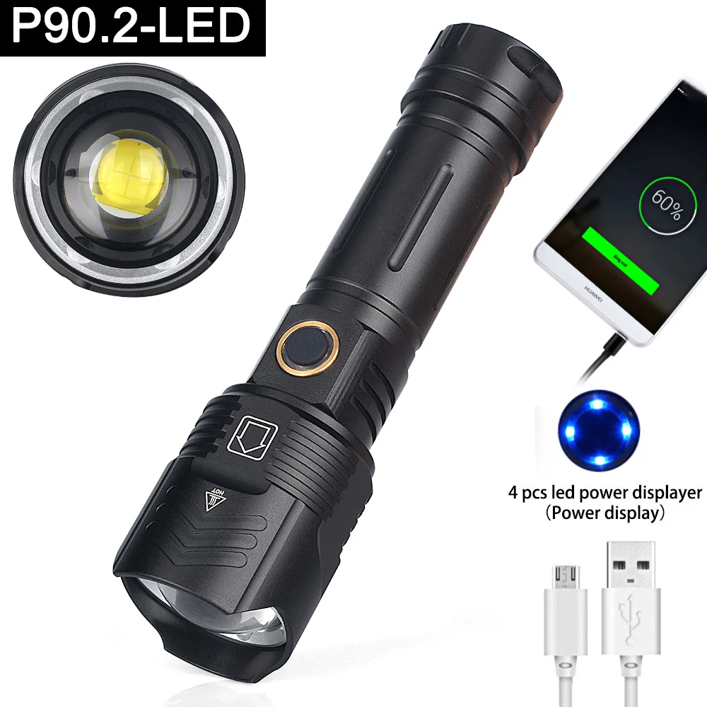 XHP90.2 самый мощный светодиодный фонарь, Перезаряжаемый USB фонарь, тактический фонарь, ручная лампа для езды на открытом воздухе, кемпинга, пеш...
XHP90.2 самый мощный светодиодный фонарь, Перезаряжаемый USB фонарь, тактический фонарь, ручная лампа для езды на открытом воздухе, кемпинга, пеш...