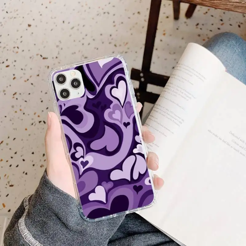 Purple Heart Swirl Pattern Phone Case Transparent soft For iphone 5 5s 5c se 6 6s 7 8 11 12 plus mini x xs xr pro max
Purple Heart Swirl Pattern Phone Case Transparent soft For iphone 5 5s 5c se 6 6s 7 8 11 12 plus mini x xs xr pro max