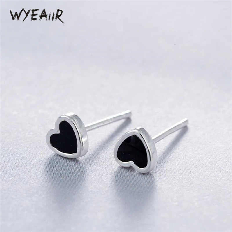 WYEAIIR Couple Gift Sweet Heart Black Drop Glaze Cute 925 Sterling Silver Female Stud Earrings
WYEAIIR Couple Gift Sweet Heart Black Drop Glaze Cute 925 Sterling Silver Female Stud Earrings