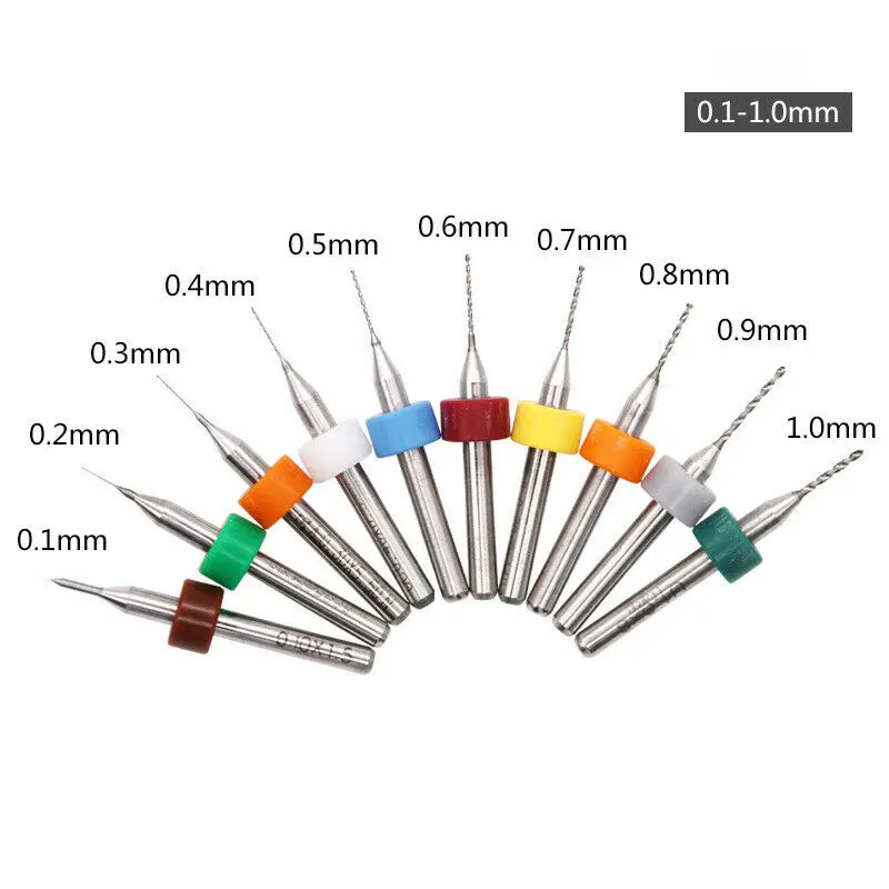 10pcs/Set 0.1-1.0mm/0.3-1.2mm/1.1-2mm Solid Carbide PCB Drill Bit Nozzle Cleaning Cleaner For Extruder 3D Printer Accessories
10pcs/Set 0.1-1.0mm/0.3-1.2mm/1.1-2mm Solid Carbide PCB Drill Bit Nozzle Cleaning Cleaner For Extruder 3D Printer Accessories