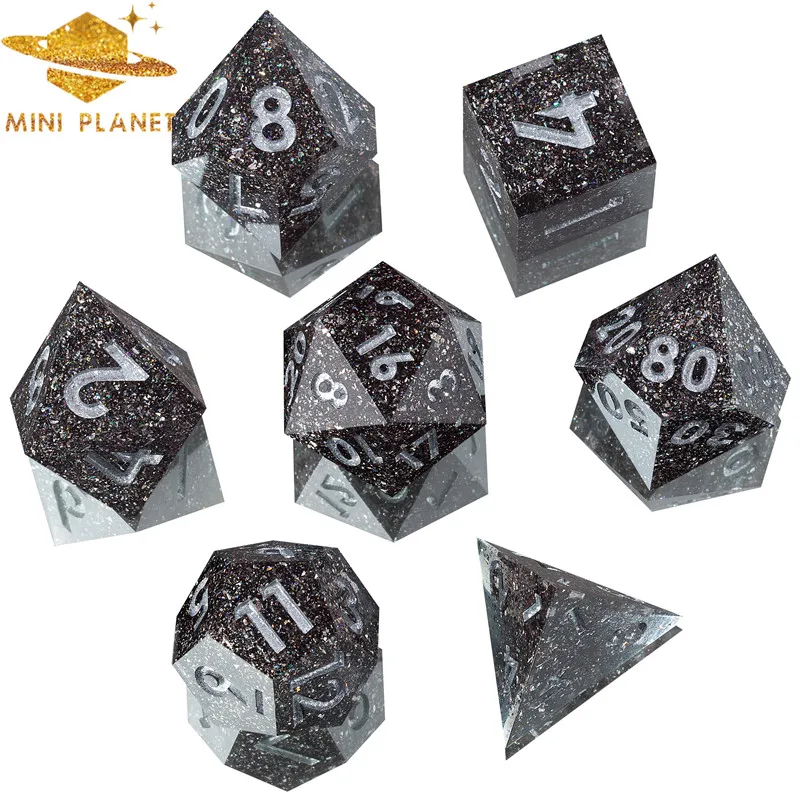 MINI PLANET 7pcs/set DND Dice Set Polyhedral Dice Sharp Edge for TTRPG Role Playing Table Games Handmade Resin Dice Box Set Shop
MINI PLANET 7pcs/set DND Dice Set Polyhedral Dice Sharp Edge for TTRPG Role Playing Table Games Handmade Resin Dice Box Set Shop