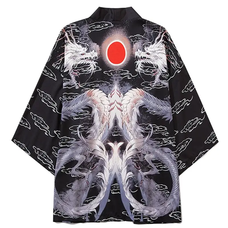 Women Japan Harajuku Yukata Robe Chinese Style Print Dragon Kimono Cardigan Streetwear Men Traditional Clothes Novelty Top Coat
Women Japan Harajuku Yukata Robe Chinese Style Print Dragon Kimono Cardigan Streetwear Men Traditional Clothes Novelty Top Coat
