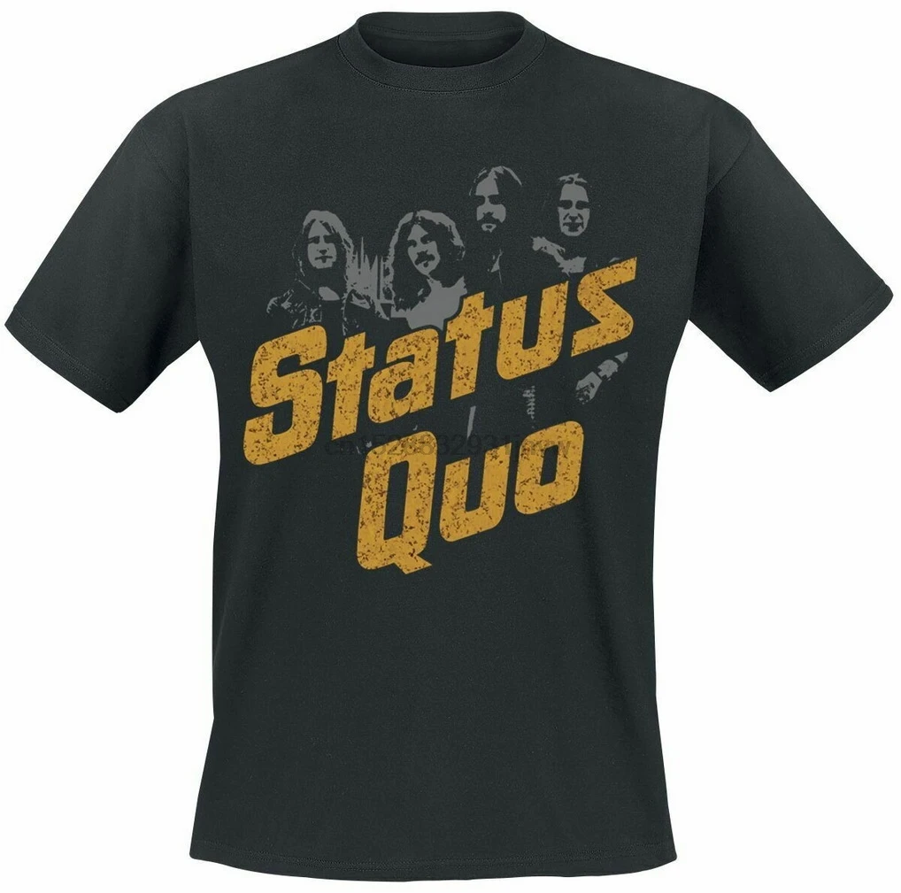 Status Quo Quo Vintage T-Shirt Black Unisex Loose Fit TEE Shirt
Status Quo Quo Vintage T-Shirt Black Unisex Loose Fit TEE Shirt