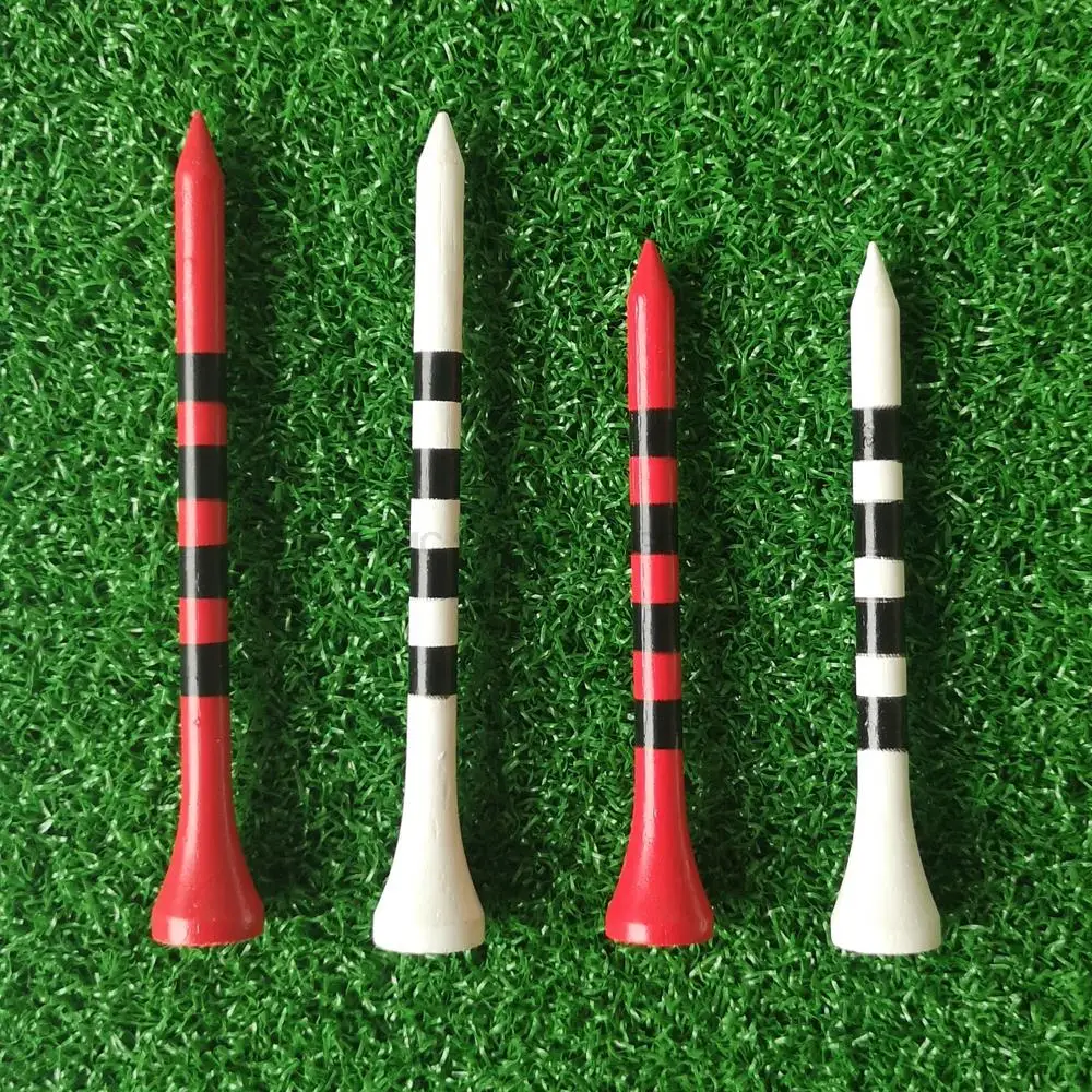 100 Pcs/set New Colorfull Golf Ball Tee Bamboo Golf Tees Wite Red With Black Stripe Mark Scale 70mm 83mm Golf Accesories
100 Pcs/set New Colorfull Golf Ball Tee Bamboo Golf Tees Wite Red With Black Stripe Mark Scale 70mm 83mm Golf Accesories